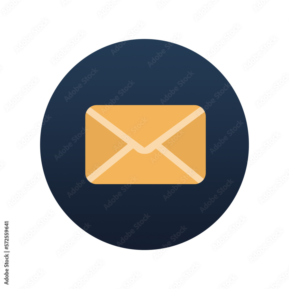 Aufkleber message icon, flat vector illustration for web and mobile interface, eps 10