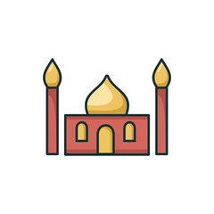 Mosque Vector logo Icon Illustration. 