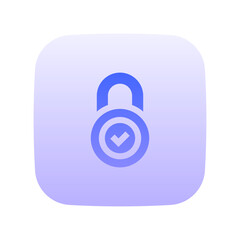 security flat gradient icon