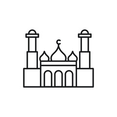 Mosque Vector logo Icon Illustration. 