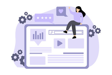 Marketing Business Flat Design Illustration