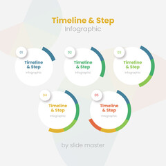 Circle Design Step Cycle Timeline Infographic 