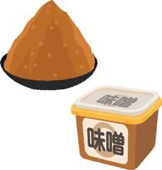 味噌のイラスト