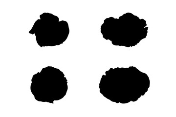 Set of silhouettes of cabbage vector design