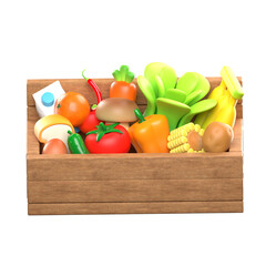Obraz na płótnie Canvas vegetables in a basket