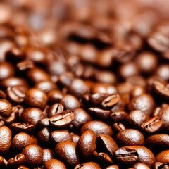 coffee beans background. Generative AI.