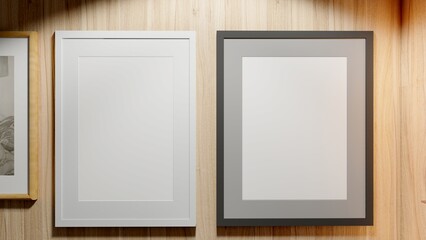 Blank display on background with minimal style and spot light. Blank stand for showing product. 3D rendering.