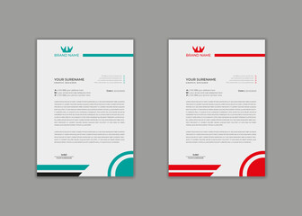 letterhead template, vector abstract  creative Professional modern simple unique school hospital medical new red and black corporate letterhead minimal template
