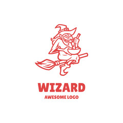 Fototapeta premium Illustration vector graphic of Wizard, good for logo design