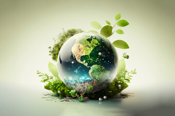 World environment and earth day concept with globe	