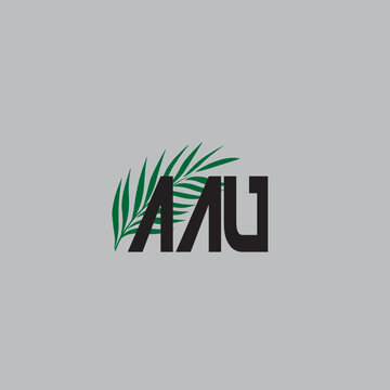 Abstract logo design with AAU.