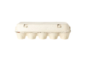 Blank egg box isolated on white background