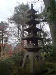 stone pagoda garden decor
