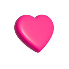 Heart. 3d Vector illustration isolated on white background.