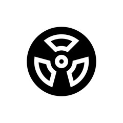 Fototapeta premium radiation sign glyph icon