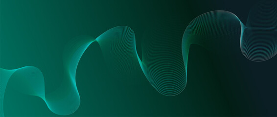 Wave line background with smooth shape. Beautiful wavy line on a white background. Horizontal banner template. Abstract futuristic template. Chrome technological wallpaper.