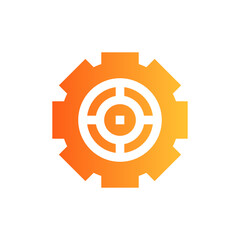 gear flat gradient icon