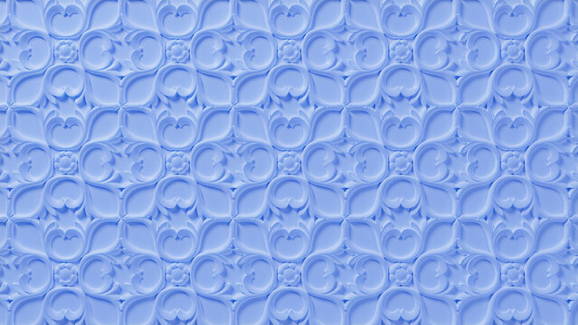 Blue Stucco Pattern Background.