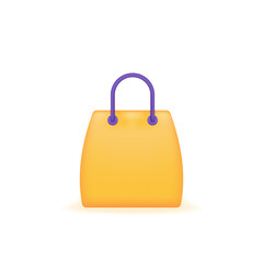 3d icon or symbol of shopping bag. a bag that is used by customers to bring the shopping home. 3D vector design and realistic. Graphic elements