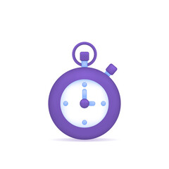 3d icon or symbol of stopwatch. a tool that is used to measure time. 3D vector design and realistic. Graphic elements