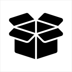 Delivery box, cardboard line icon. linear style sign for mobile concept and web design. vector illustration on white background