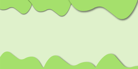 Green banner. Design for website, paper