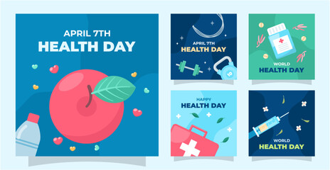 Colección de post del día mundial de la salud 