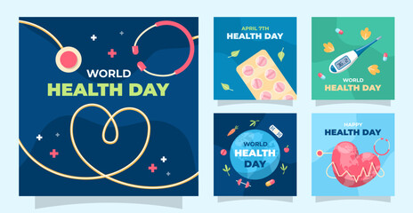 Colección de post del día mundial de la salud  © Puchalt