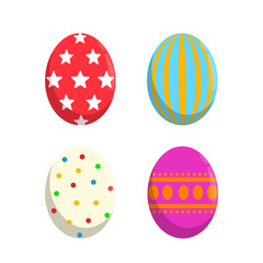 Easter egg collection illustration design with various designs