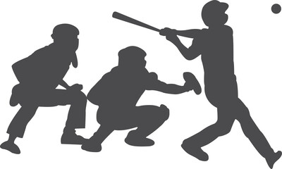 Baseball  player  silhouette  team 2023021619 - obrazy, fototapety, plakaty
