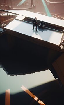 office interior made using Generative AI Technology.