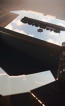 airplane in the sky made using Generative AI Technology.