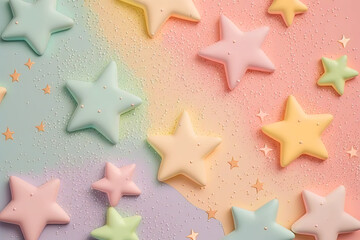 Star Pastel Mix Backgrounds, Generative AI