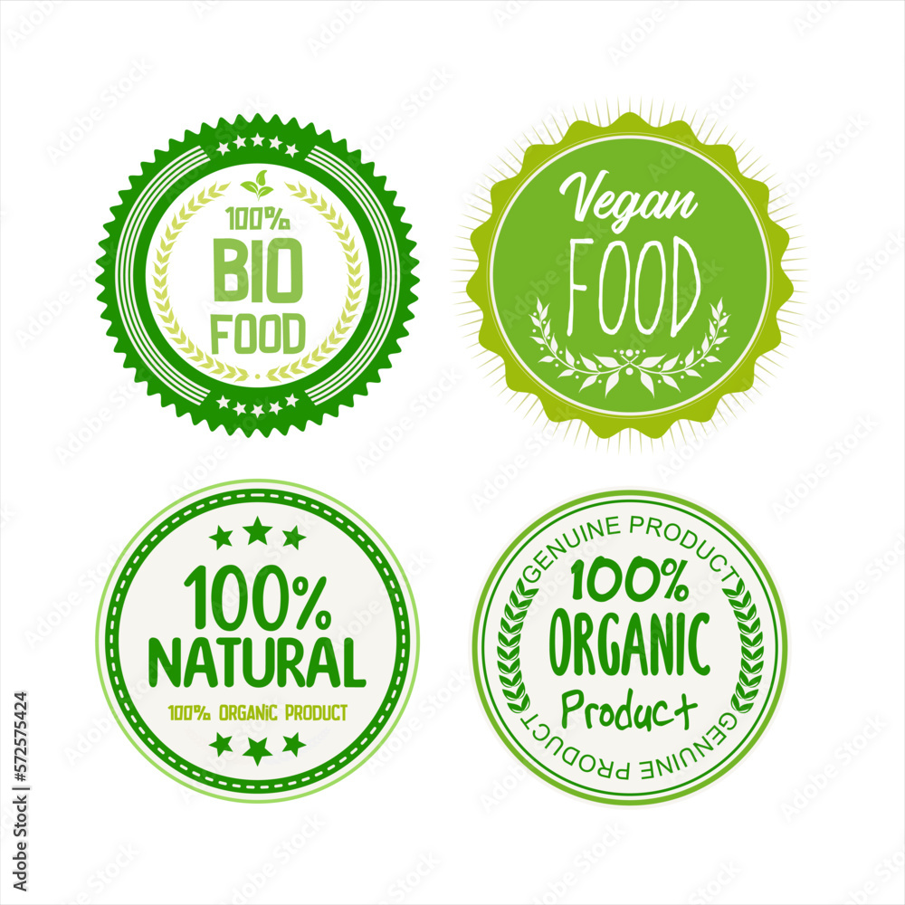 Canvas Prints collection of ecology farm bio food vector green premium badges