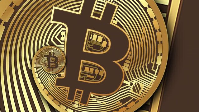 Bitcoin Infinite Zoom 3D Video Animation