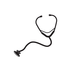 Doctor equipment simple stethoscope icon,illustration design template