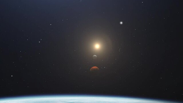 Earth's surface is parallel to other planets in space