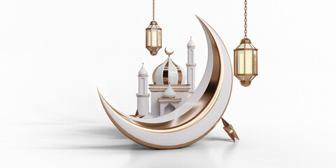 3D rendered ramadan mosque design