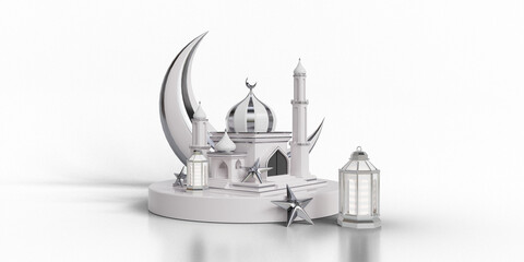 3D rendered ramadan mosque design