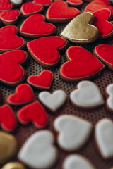 red hearts cookies