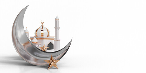 3D rendered ramadan mosque design