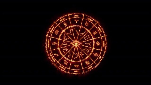 Astrology Horoscope Animation Transparent Alpha Video