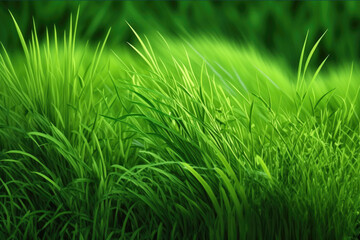 Obraz premium green grass background.Generative AI