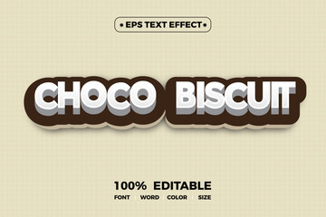 Choco Buscuit Editable Text Effect