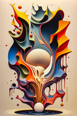 A Surreal Blend of Neoclassical and Renaissance Art with Hyperrealistic Detailing in Cell-Shaded Illustration