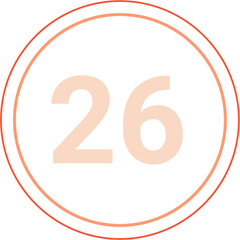 Number 26 Circle