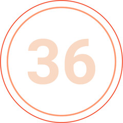 Number 36 Circle