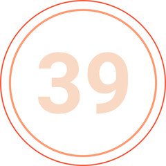 Number 39 Circle