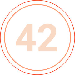 Number 42 Circle