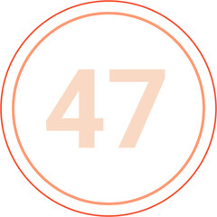 Number 47 Circle